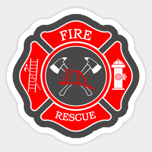 Fire Rescue maltese cross Sticker